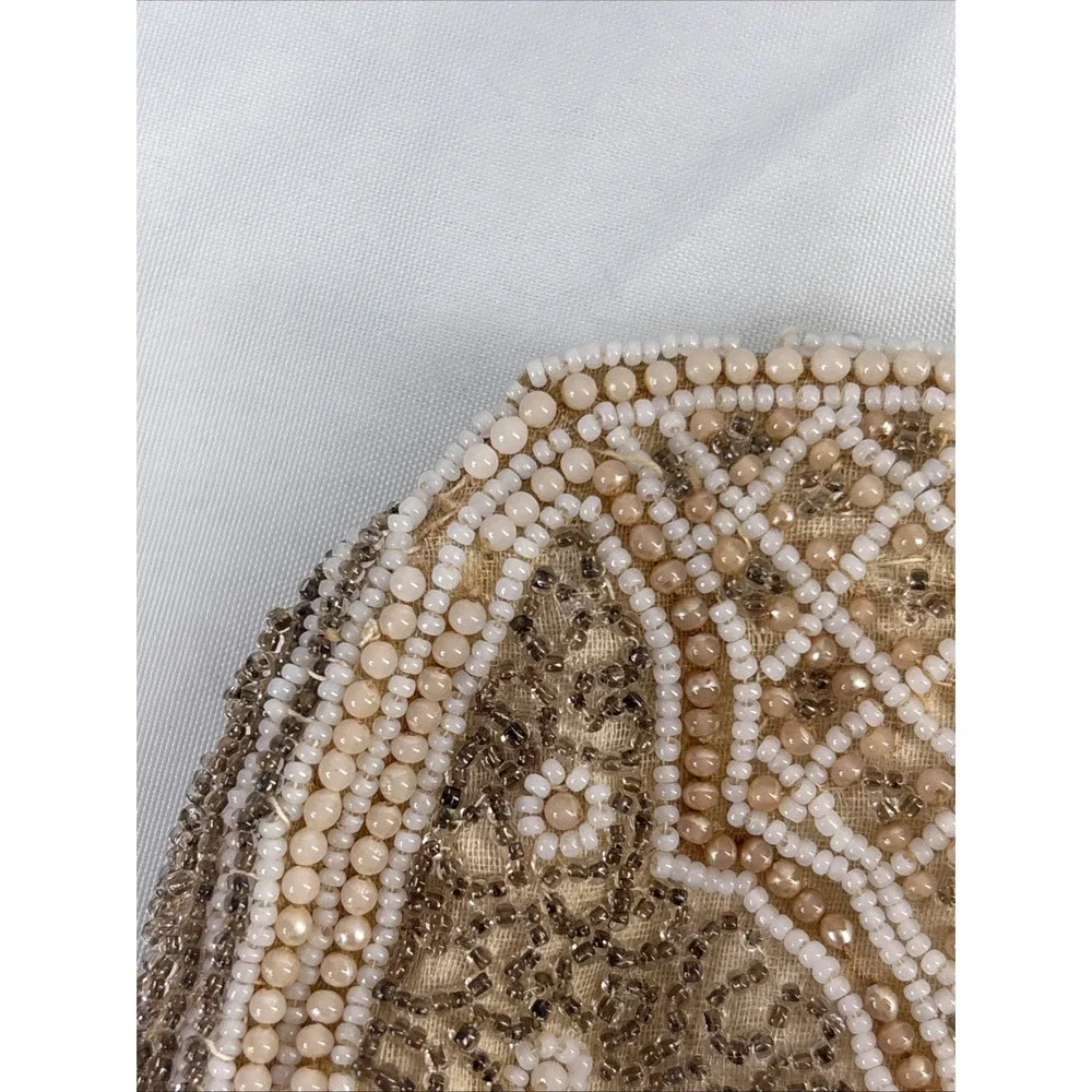 Antique Vintage 20-40s Micro Beaded Evening Purse Handmade in Belgium Flapper
